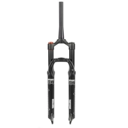 OMDHATU Spares Mountain Bike Air Shock Suspension Fork 26 / 27.5 / 29 Inch 1-1 / 2 Inch Tapered Steerer Manual Lockout / Remote Lockout 100mm Travel Disc Brake Quick Release 100mm*9mm ( Color : A Black , Size : 26inch )