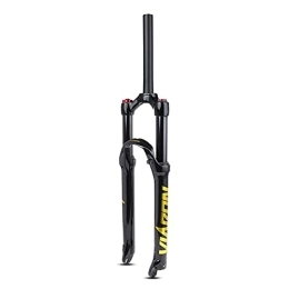 TONPOP Mountain Bike Fork Mountain Bike Air Suspension Fork, 26 / 27.5 / 29 Inch Travel 100mm Straight Tube Shoulder Control Disc Brake, for Bicycle Accessories