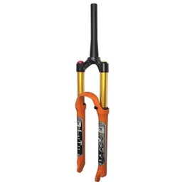 TYXTYX Mountain Bike Fork Mountain Bike Air Suspension Fork 26" / 27.5" / 29", WQ-004 140mm Travel Lightweight Magnesium Alloy MTB Forks Orange (Color : Tapered Manual Lockout, Size : 27.5 inch)