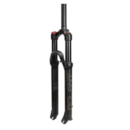 SHKJ Mountain Bike Fork Mountain Bike Air Suspension Forks, 26 / 27.5 / 29 inch MTB Bicycle Front Fork Straight Tube / Tapered Tube 100mm Travel QR 9mm with Rebound Adjustment (Color : Black Straight Tube, Size : 27.5inch)