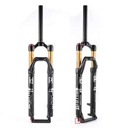 SHKJ Spares Mountain Bike Air Suspension Forks, 27.5 / 29 inch MTB Bicycle Front Fork with Rebound Adjustment, 100mm Travel 28.6mm QR 9mm Threadless Steerer (Color : Black, Size : 27.5inch)