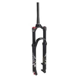 MabsSi Spares Mountain Bike Bicycle Aluminum Alloy Air Fork MTB 26 / 27.5 / 29 Inch, Shoulder Control Shock Absorber Suspension Mountain / Road Bike Fork Black Gold(Size:29, Color:BLACK TAPERED MANUAL LOCKOUT)
