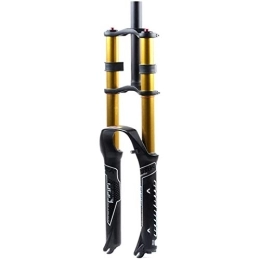 Vests Mountain Bike Fork Mountain Bike Bicycle MTB Fork, Shoulder Air Fork Adjustable Damping 26, 27.5, 29 Inches 100Mm Open Suitable for Bicycles MTB Bicycle Suspension Fork 26 inches
