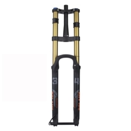 OMDHATU Spares Mountain Bike Double Shoulder Air Shock Suspension Fork 26 / 27.5 / 29" 1-1 / 2" Tapered Steerer Rebound Adjustment HL Manual Lockout 160mm Travel Disc Brake Thru Axle 110mm*15mm ( Color : Gold , Size : 29i