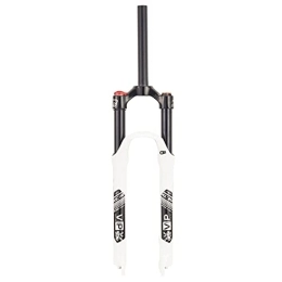 MabsSi Mountain Bike Fork Mountain Bike Fork 26 27.5 29 Inch Straight Tube White, Ultralight 1-1 / 8 Manual Lockout Bicycle Air MTB Forks QR 9mm Travel 120mm(Color:29 INCH)