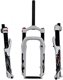SONG Mountain Bike Fork Mountain Bike Fork Snow Bike Front Fork 20 Inch Bike suspension fork Air Fork Bicycle Accessories Disc Brake 9mm (Color : White)
