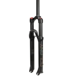 JEZIAE Mountain Bike Fork Mountain Bike Front Fork, 26 / 27.5 / 29 Inch Air Fork Pull Step Adjustment MTB Suspension Forks 100 mm Suspension Travel (26 Inch Straight Manual)