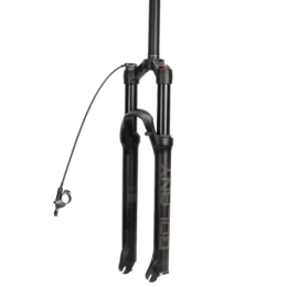 JEZIAE Mountain Bike Fork Mountain Bike Front Fork, 26 / 27.5 / 29 Inch Air Fork Pull Step Adjustment MTB Suspension Forks 100 mm Suspension Travel (27.5 Inch Straight Remote)