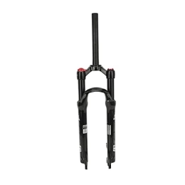 Socobeta Spares Mountain Bike Front Fork, Black Tube Straight Steerer Manual Lockout Solid Stiffness 26 Inch Bike Front Fork Stable Handling for Cycling