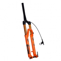 AISHANG Spares Mountain Bike Front Fork, Lockable Damping Tapered tube Barrel Axle Magnesium Alloy Air Fork Shock Absorber Fork, Orange B-29inch