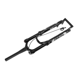 Naroote Mountain Bike Fork Mountain Bike Front Fork, Shock Absorption Black Bicycle Suspension Front Fork for Off Road Venues