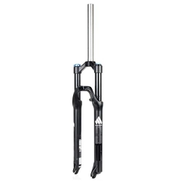 MabsSi Mountain Bike Fork Mountain Bike Front Forks26 27.5 Inch, Travel 120mm MTB Air Suspension Fork, 28.6mm Straight Tube Manual Lockout Ultralight Aluminum Alloy(Size:27.5 INCH, Color:STRAIGHT)