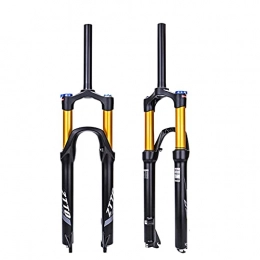 QHY Mountain Bike Fork Mountain Bike MTB Air Suspension Front Fork 26 / 27.5 / 29 Inch Bicycle Fork QR 9mm Travel 120mm 1 1 / 8 Air Pressure Shock Absorber Fork (Color : Gold, Size : 26inch)