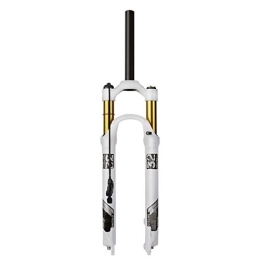 MabsSi Mountain Bike Fork Mountain Bike Shock Absorber Front Fork, 26 / 27.5 / 29 Inch Magnesium Alloy Suspension Fork(white)(Size:26, Color:STRAIGHT REMOTE LOCKOUT)