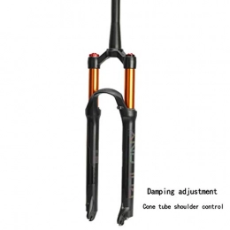 QWERTYUIOP Mountain Bike Fork Mountain Bike Shock Absorber Front Fork, Damping Tortoise and Hare Adjustment, Air Pressure Fork, Bicycle Accessories, 26 / 27.5 / 29 Inch (27.5 Inches Damping Gold Tube / cone Tube Shoulder Control)