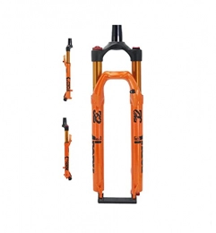 DYM Mountain Bike Fork Mountain bike shock absorption front fork cone tube opening front fork shoulder control damping adjustment 27.5 29 inches(Color:orange, Size:29'')