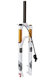HSQMA Mountain Bike Fork Mountain Bike Suspension Fork 26 / 27.5 / 29'' 100mm Travel MTB Air Fork Rebound Adjustable 1-1 / 8 1-1 / 2 Front Fork Disc Brake QR 9mm HL / RL (Color : Straight remote, Size : 27.5'')