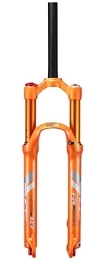 SHKJ Spares Mountain Bike Suspension Fork 26 / 27.5 / 29 Inch MTB Air Fork Travel 100mm Damping Adjustable 1-1 / 8" Straight Tube Manual Lockout Front Fork (Color : Orange, Size : 27.5inch)