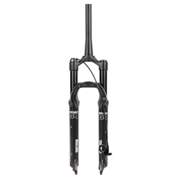 Samnuerly Mountain Bike Fork Mountain Bike Suspension Fork 26 27.5 29 Inch MTB Air Fork Travel 100mm Damping Adjustable Tapered Tube Front Forks Remote Lockout 9mm XC (Color : Black, Size : 26'')