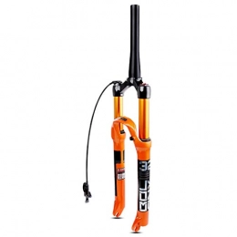 TBJDM Spares Mountain Bike Suspension Fork 26 27.5 29 Inch, Straight / Tapered QR 9mm Travel 120mm MTB Fork Ultralight Alloy - Orange