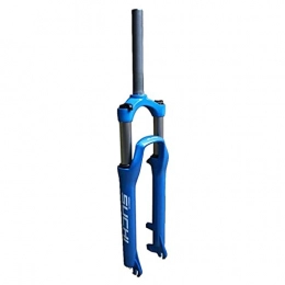 CWYP-MS Spares Mountain Bike Suspension Fork 26 Inch High-Carbon Steel Downhill Fork Straight Tube 1-1 / 8" Disc Brake Stroke 100mm QR MTB Bicycle Forks 2400g (Color : Blue)