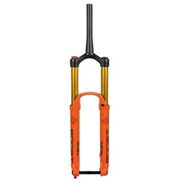 SHKJ Spares Mountain Bike Suspension Fork 27.5 29 inch Air Pressure Shock Absorber Fork 1-1 / 2 Tapered Tube Travel 160mm / 180m Rebound Adjust Manual Lockout DH / AM THR (Color : Orange, Size : 29inch)