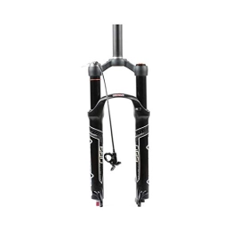 LJP Mountain Bike Fork Mountain bike Suspension Fork Adjustable damping Straight tube / spinal canal air pressure fork Rebound Adjust QR Lock Out Ultralight Wire control (Color : Straight Remote, Size : 26inch)
