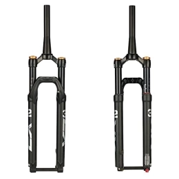 HSQMA Spares Mountain Bike Suspension Fork Downhill 26 / 27.5 / 29 Inch DH MTB Air Fork 100mm Travel Damping Adjust Thru Axle Fork Disc Brake (Color : Tapered HL, Size : 26")