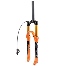 RZM Mountain Bike Fork Mountain Bike Suspension Fork, Straight / conical QR 9mm Travel 120 Mm Mountain Bike Fork Ultra Light Alloy Air Fork 1-1 / 8 Inch- (Color : Straight Remote, Size : 27.5 inches)