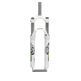 SHKJ Mountain Bike Fork Mountain Bike Suspension Forks, 24 inch MTB Bicycle Front Fork with Rebound Adjustment, Spring Straight 1-1 / 8", 100mm Travel QR 9mm Threadless Steerer (Color : White4, Size : 24inch)