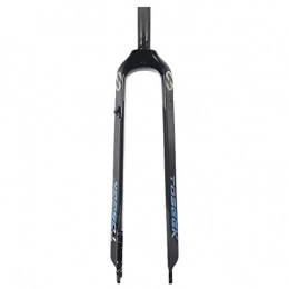 Mountain Bike Mountain Bike Fork Mountain Bike TOSEEK Suspension Front Fork, Glossy Lacquer, 26 / 27.5 / 29 Inch Carbon Fiber Straight Tube Rigid Front Fork (Size : 27.5")