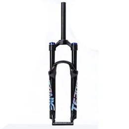TISORT Spares Mountain Front Fork 26 27.5 29 Inch Air Mountain Bike Suspension Fork Suspension MTB Fork 100mm Travel Straight Tube Bicycle Front Fork (Color : Black, Size : 29")