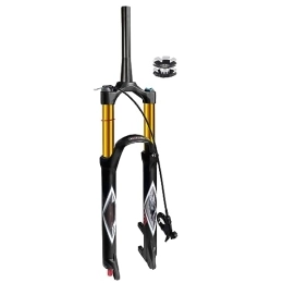 MabsSi Mountain Bike Fork Mountain Front Fork 26 Bike Air Fork 27.5 29 Inch 140mm Travel, FO01-RK21 1-1 / 8" Straight / Tapered Tube XC MTB Bicycle Suspension Fork For 1.5-2.45" Tires(Size:27.5 INCH, Color:TAPERED REMOTE LOCK)