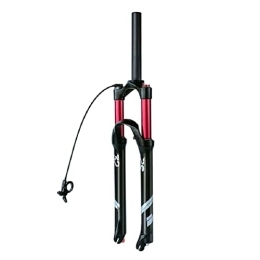 AWJ Mountain Bike Fork MTB Air Fork, Stroke 120mm Remote Lock 26 / 27.5 / 29 Inch Suspension Fork Rebound Adjustment Straight Tube QR 9mm for MTB BIKEe
