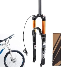 MAXCBD Mountain Bike Fork MTB Air Suspension Fork, Rebound Adjust 1 1 / 8 Straight / Tapered Tube QR 9mm Manual / Remote Lockout Ultralight Mountain Bike Front Forks, RemoteLockOut-27.5inch (Color : ManualLockOut, Size : 29inch)