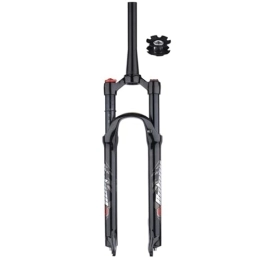 FukkeR Mountain Bike Fork MTB Bicycle Air Front Fork 1 1 / 8 Tapered Tube Mountain Bike Suspension Forks 26 27.5 29 Inch Travel 120mm QR Axle 9mm 100mm Manual Remote Lockout XC (Color : Black Manual, Size : 27.5inch)