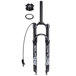 FukkeR Spares MTB Bicycle Air Suspension Fork 29 Inch XC AM Mountain Bike Front Forks 120mm Travel QR Axle 9mm 100mm Straight Tube 1-1 / 8 Manual Remote Lockout (Color : Black remote, Size : 29inch)