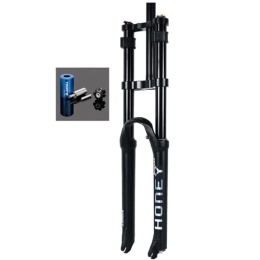 FukkeR Spares MTB Bicycle Front Fork 26 27.5 29 Inch Damping Adjustment Mountain Bike Suspension Forks Travel 160mm QR 9 * 100MM Straight Tube 28.6MM For Competition (Color : Black, Size : 26INCH)