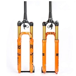 MabsSi Spares MTB Bicycle Magnesium Alloy Suspension Fork 27.5 / 29 Inch，Bicycle Cone Shock Absorber Front Fork Black / Orange(Size:29, Color:ORANGE TAPERED REMOTE LOCKOUT)