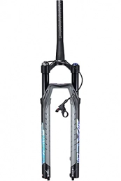 QHY Mountain Bike Fork MTB Bike Fork 27.5" Air Shock AM Bicycle Suspension Fork 29" Remote Lockout Rebound Adjust Cone Steerer 1-1 / 2" QR 9mm 1750g (Color : Black, Size : 29inch)