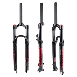 MGRH Mountain Bike Fork MTB Bike Front Fork 26 / 27.5 / 29 Inch Mountain Bicycle Suspension Forks, With Rebound Adjustment, 120mm Travel 28.6mm With ABS Lock Shoulder Control red-26 inch