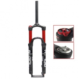 NOLOGO Mountain Bike Fork MTB bike Mountain Bike Suspension Forks 26 Inch Bicycle Front Fork, MTB Straight Tube Aluminum Alloy Shock Absorber Travel 120mm Air Fork (Color : Red, Size : 29inch)