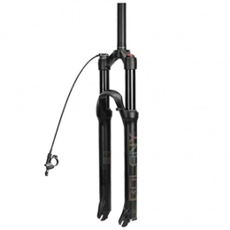 NOLOGO Mountain Bike Fork MTB bike Mountain Suspension Fork 26 Inch, Aluminum Alloy MTB Bike XC Competition Damping Adjustment 29 Inch 1-1 / 8" Disc Travel 120mm Air Fork (Color : Black, Size : 27.5 inch)