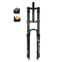 DYSY Mountain Bike Fork MTB Bike Suspension Fork 26 27.5 Inch 29 er Magnesium Alloy Double Shoulder DH Downhill Mountain Bike Bicycle Air Fork Travel 160mm (Color : Black, Size : 26 inch)