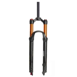HSQMA Mountain Bike Fork MTB Fork 26 / 27.5 / 29 Air Suspension Fork Mountain Bike Suspension Forks Travel 100mm Rebound Adjust 1-1 / 8'' Straight / Tapered Front Fork QR 9mm Manual Lockout Gold ( Color : Straight , Size : 27.5inch )