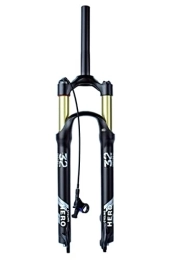 Samnuerly Mountain Bike Fork MTB Fork 26 / 27.5 / 29 Inch Mountain Bike Suspension Fork Travel 100mm Air Fork Disc Brake Bicycle Front Fork 9mm (Color : Straight remote, Size : 26'')