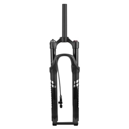 HSQMA Mountain Bike Fork MTB Fork 26 / 27.5 / 29 Inch Mountain Bike Suspension Forks Air Fork 80mm Travel Rebound Adjust Thru Axle Bicycle Front Fork 1-1 / 8'' Straight / Tapered Romete Lockout ( Color : Straight , Size : 27.5inch )