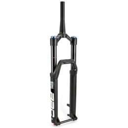 DYSY Mountain Bike Fork MTB Fork 27.5 / 29 Inch, Aluminum Alloy Mountain Bicycle Steerer 1-1 / 2" Conical Tube Front Fork 15 * 110mm Manual Locking Disc Brake 160mm (Color : Black, Size : 29 inch)