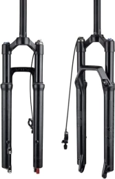 JEZIAE Mountain Bike Fork MTB Fork Damping, Tensile Step Adjustment, Air Suspension Fork, 27.5 / 29 Inch Air Mountain Bike, Suspension Fork, Magnesium Alloy, 34 mm Standpipe, 100 mm Suspension Travel (Remote Control, 27.5 Inch)