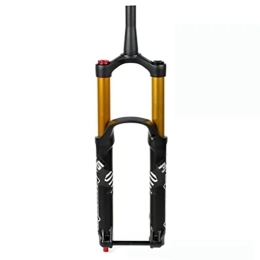 KANGXYSQ Spares MTB Forks Mountain Bike Suspension Fork 27.5 29 Inch Thru Axle 15mm MTB Air Suspension Fork Travel 180mm Rebound Adjust 28.6mm Tapered Tube Manual Lockout Aluminum Alloy ( Color : Gold , Size : 27.5in
